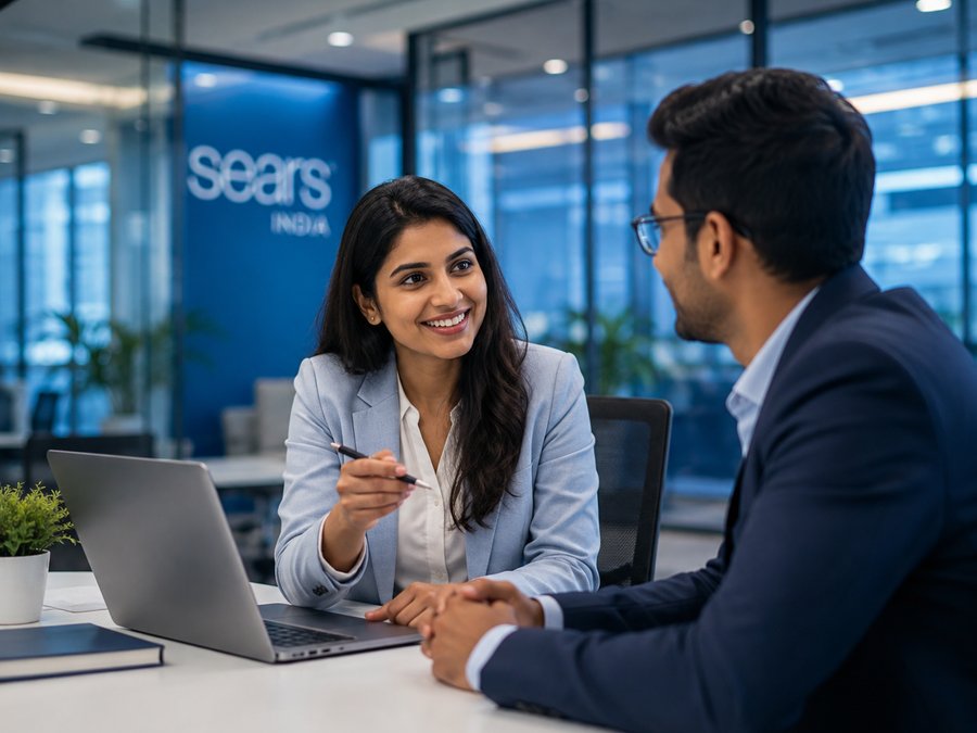 Sears India team member assisting a colleague